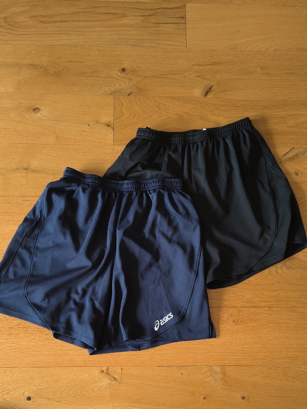 Asics Boy's Athletic Shorts - Navy & Black Pair